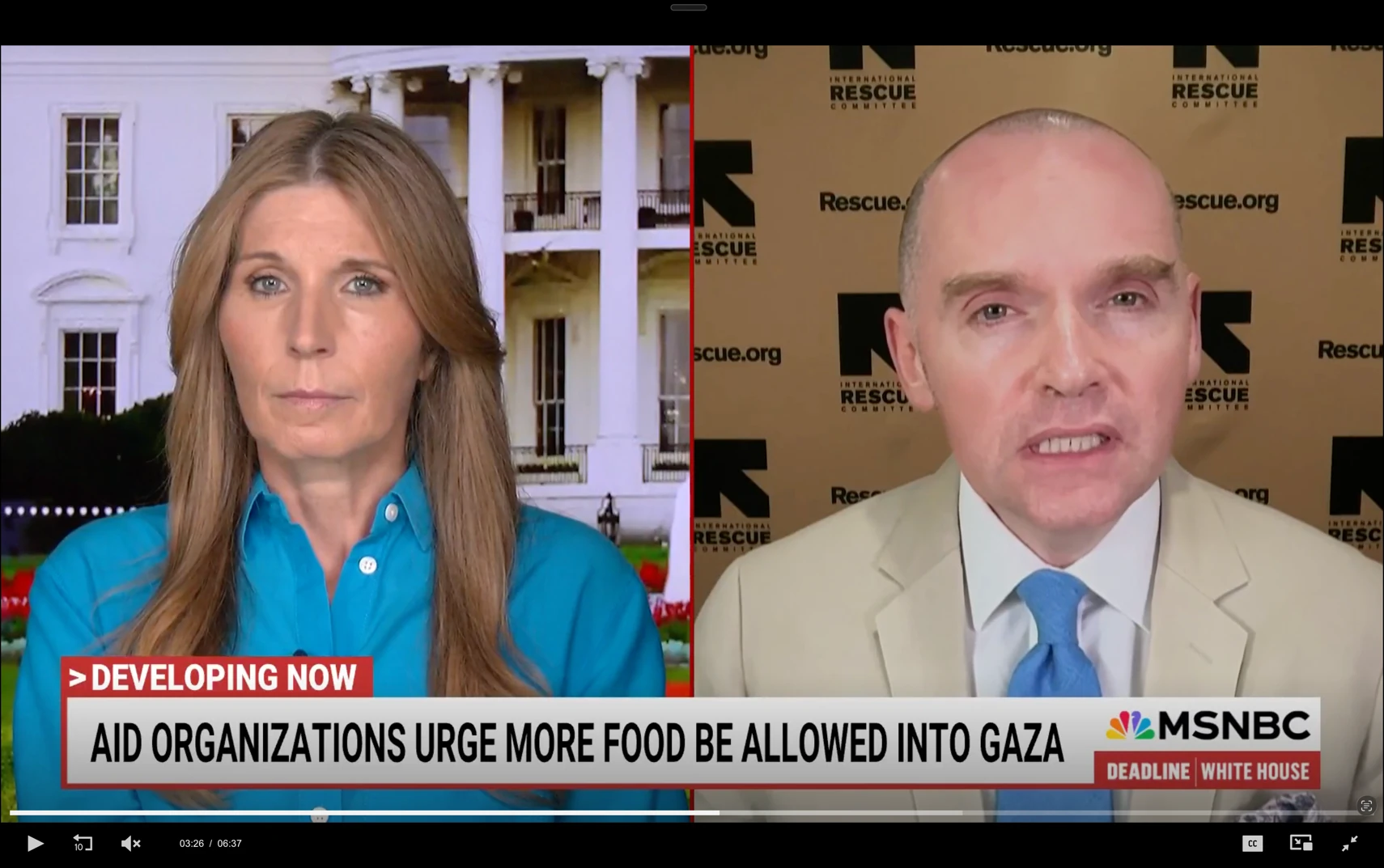 Bob Kitchen speaking with Nicolle Wallace on MSNBC
